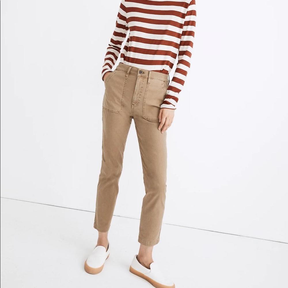 Madewell Stovepipe pants: Size 27 in OLIVE (cover image shows tan)